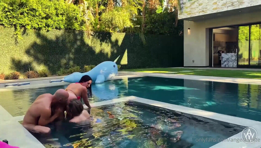 Angela White - Angela And Lena Paul Pool Threesome