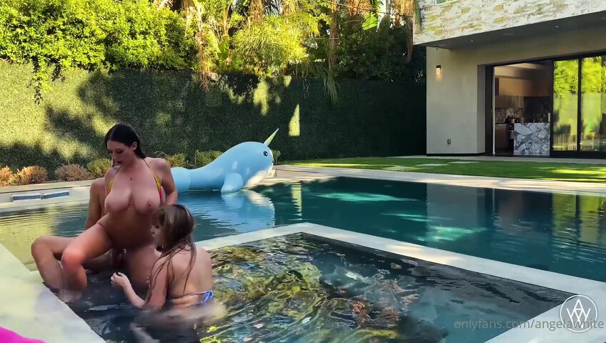 Angela White - Angela And Lena Paul Pool Threesome