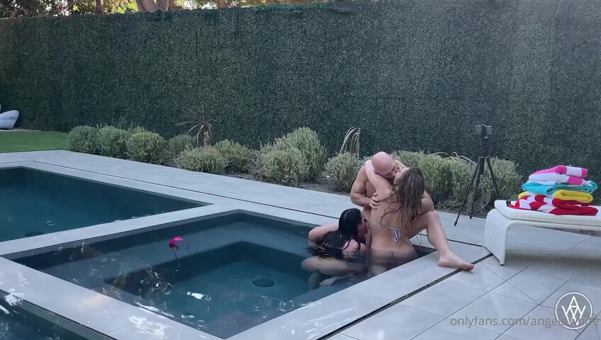 Angela White - Angela And Lena Paul Pool Threesome