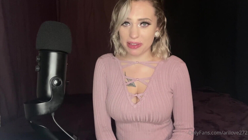 Ari Love ASMR - Big Tits Close Up and Dildo Blowjob