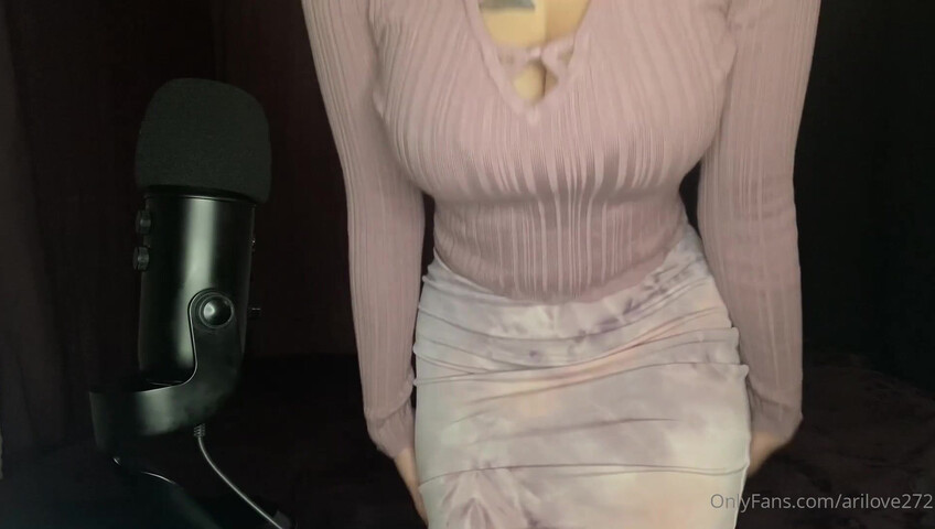 Ari Love ASMR - Big Tits Close Up and Dildo Blowjob