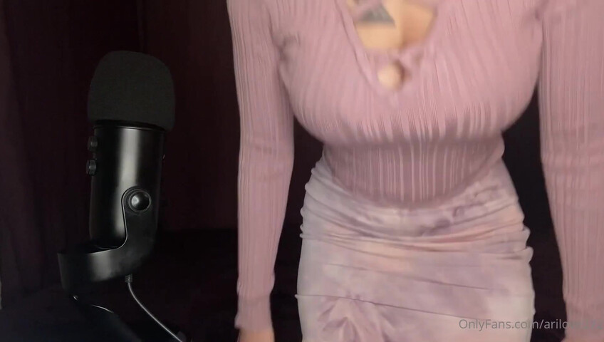 Ari Love ASMR - Big Tits Close Up and Dildo Blowjob