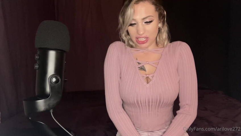 Ari Love ASMR - Big Tits Close Up and Dildo Blowjob