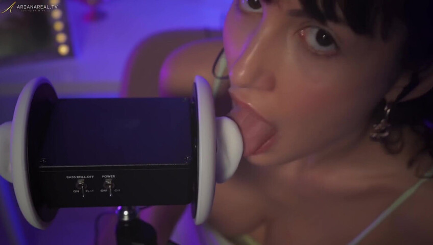 ArianaRealTV ASMR - Wet Ear Licking