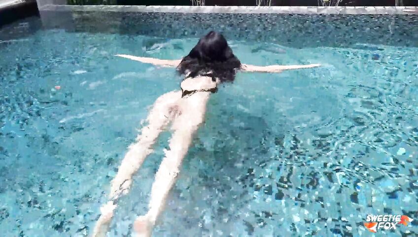 Sweetie Fox Gets Fucked After A Swim In The Pool - Blowjob, Sex, PAWG, Outdoor, Amateur, Big Ass, Big Boobs, Perfect Pussy, Perfect Tits, White Pussy, Pink Pussy, Shaved Pussy, Teen, Black Hair, OnlyFans Model, POV, Bikini, Swimming Pool, W