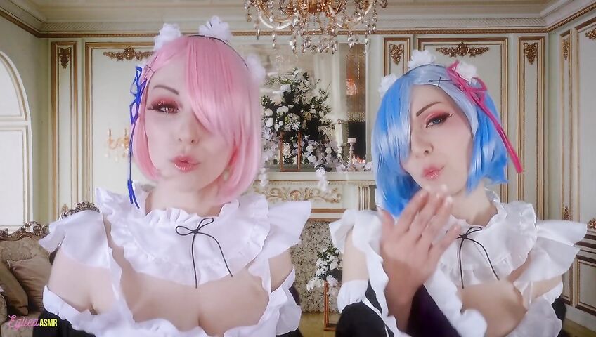 Egilea ASMR - Slutty anime maids cover you in kisses