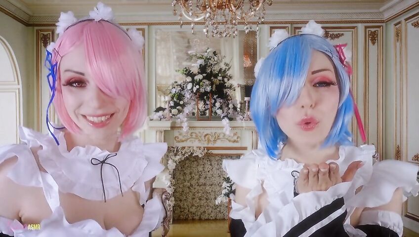 Egilea ASMR - Slutty anime maids cover you in kisses