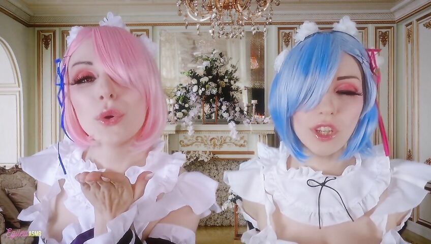 Egilea ASMR - Slutty anime maids cover you in kisses