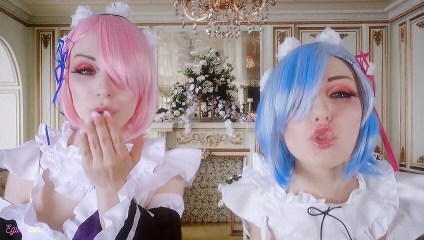 Egilea ASMR - Slutty anime maids cover you in kisses