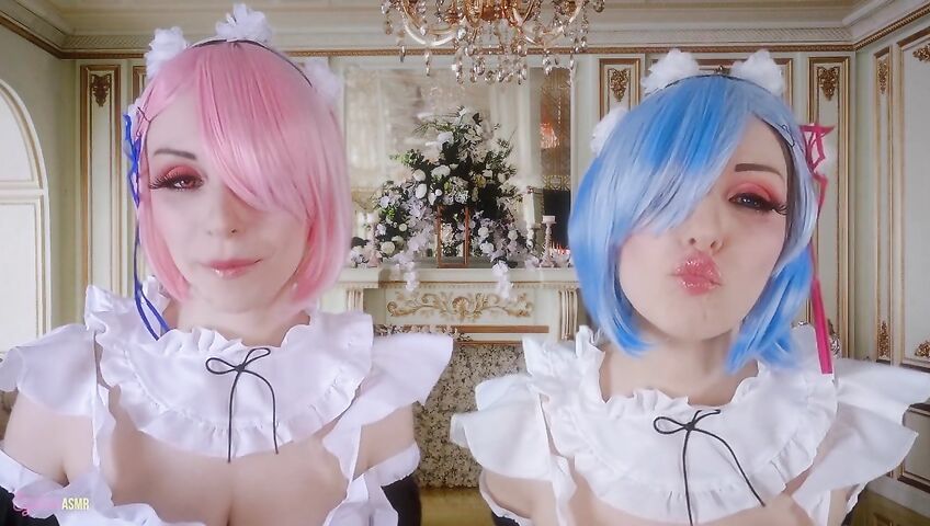 Egilea ASMR - Slutty anime maids cover you in kisses