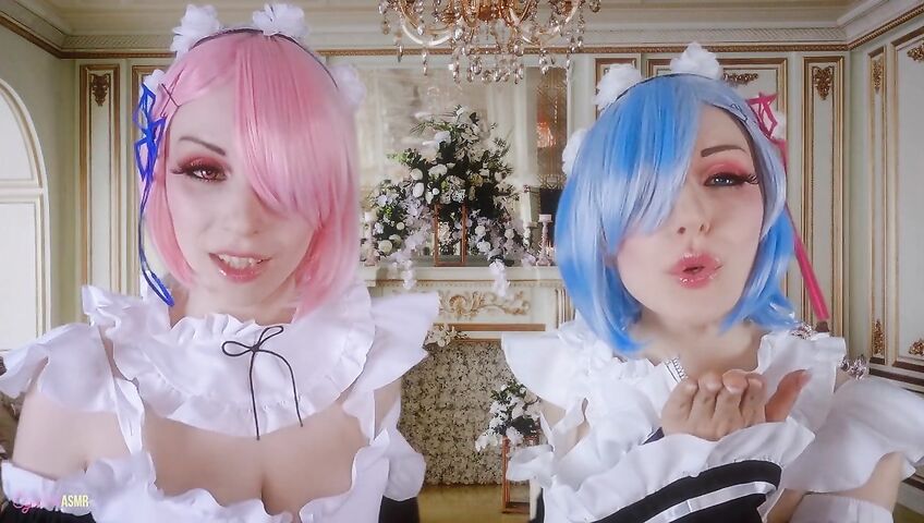Egilea ASMR - Slutty anime maids cover you in kisses
