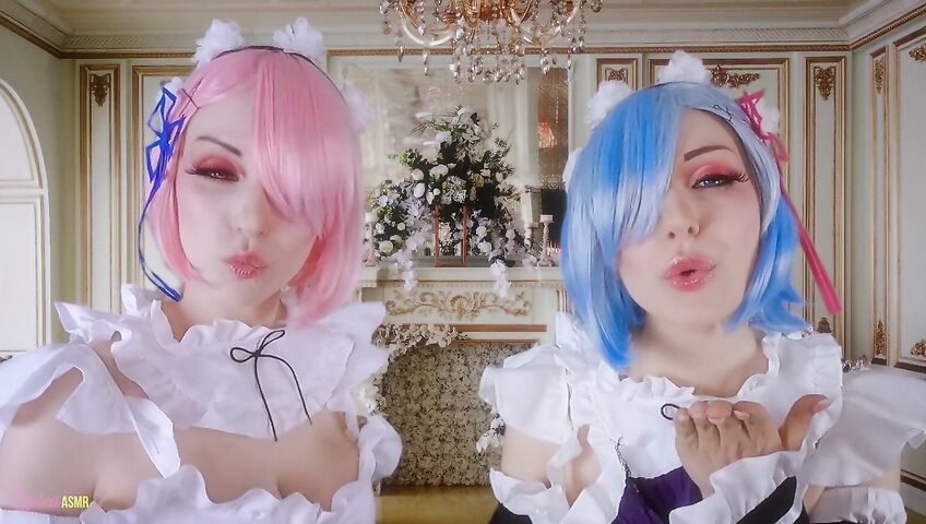 Egilea ASMR - Slutty anime maids cover you in kisses