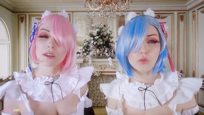Egilea ASMR - Slutty anime maids cover you in kisses