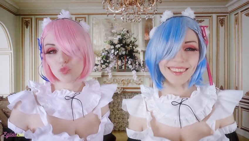 Egilea ASMR - Slutty anime maids cover you in kisses