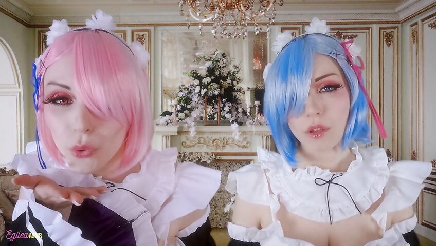 Egilea ASMR - Slutty anime maids cover you in kisses
