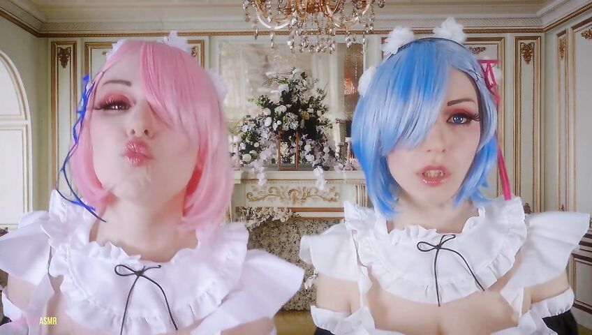 Egilea ASMR - Slutty anime maids cover you in kisses