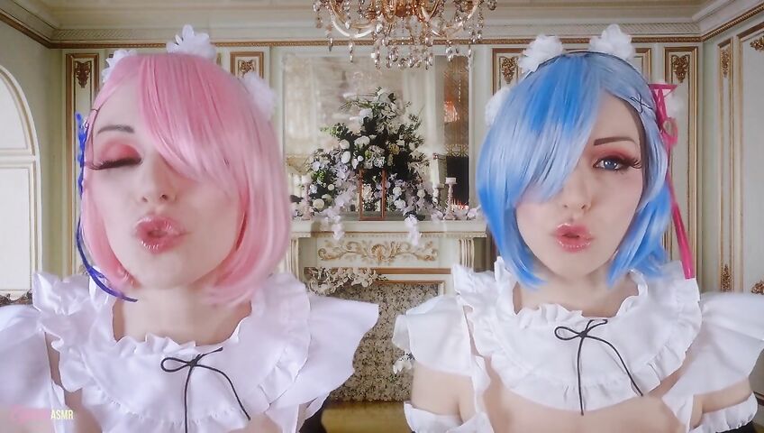 Egilea ASMR - Slutty anime maids cover you in kisses