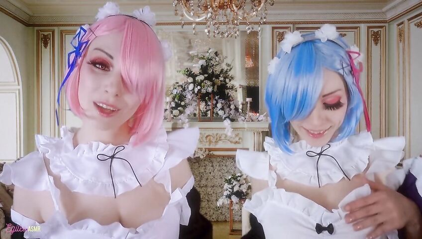 Egilea ASMR - Slutty anime maids cover you in kisses