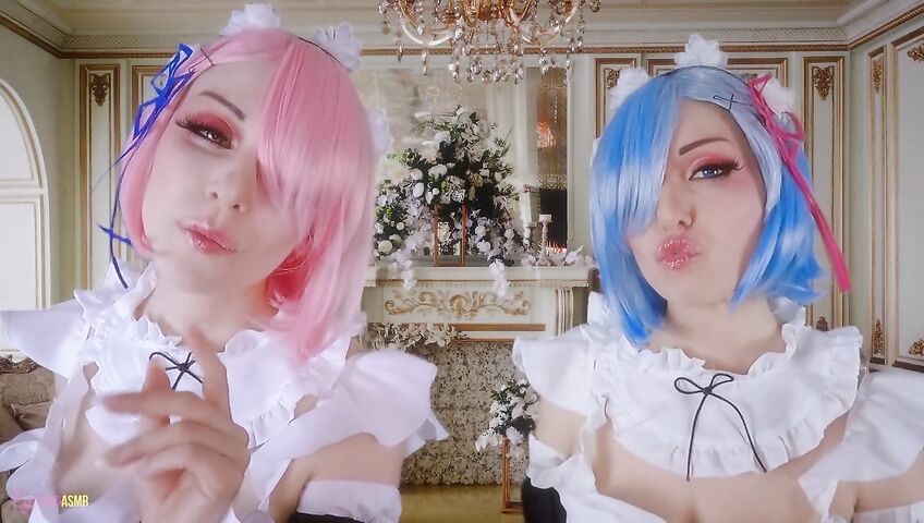 Egilea ASMR - Slutty anime maids cover you in kisses