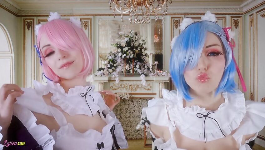 Egilea ASMR - Slutty anime maids cover you in kisses