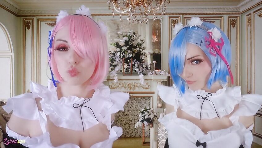 Egilea ASMR - Slutty anime maids cover you in kisses