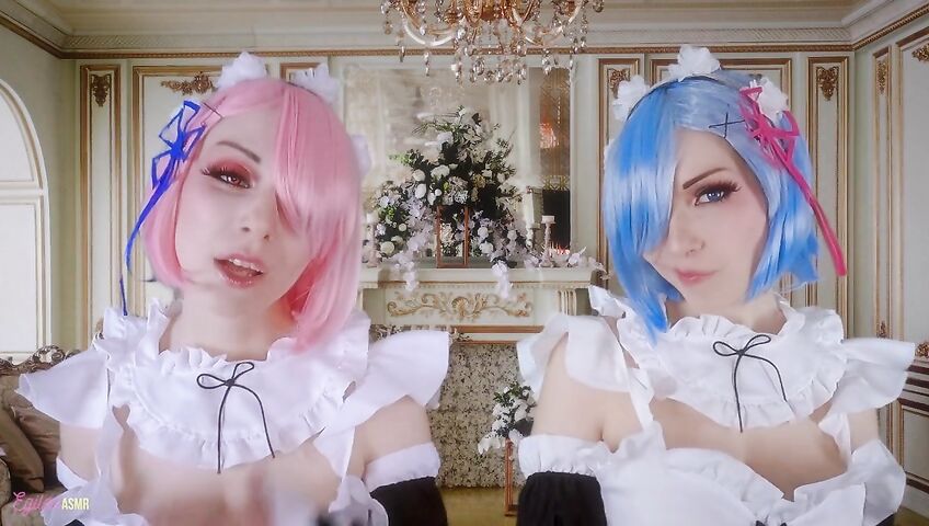Egilea ASMR - Slutty anime maids cover you in kisses