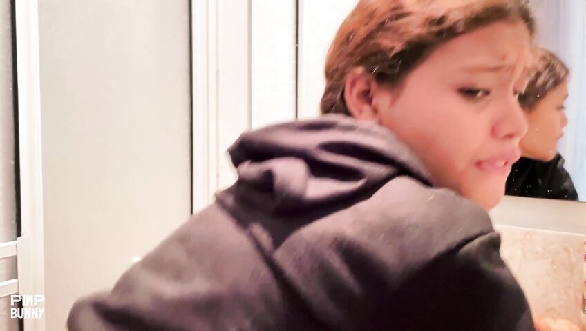 18 Year Old Woman Fucks A Blackman In The Bathroom - Sex, Afro, Amateur, Teen Pussy, Finger Sucking, Standing Sex, Doggy Style, Boobs, Balls Sucking, Cum On Ass, Mirror Play, Handjob, Bathroom