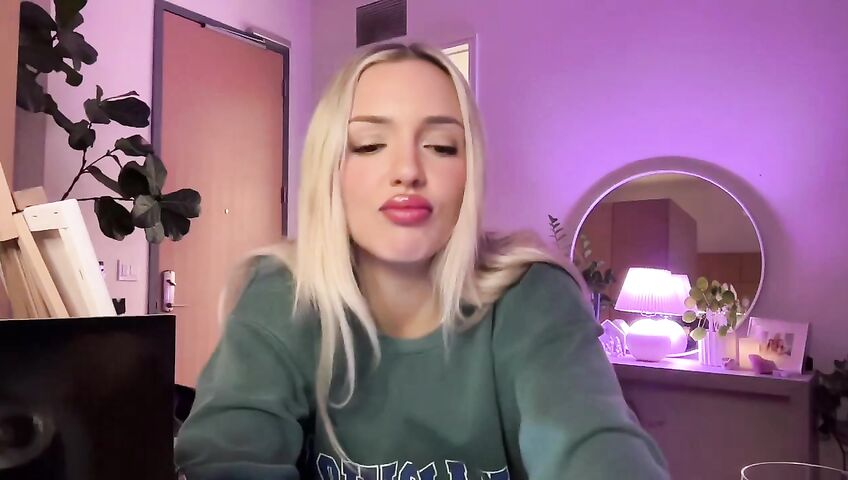 Abby Rao Teases And Strips On Her Live Stream - Seduction, Blonde, Streamer, Cleavage, Tattoos, Teasing, Stripping, Lingerie, Ass, Thigh Highs, Nude, Live Stream