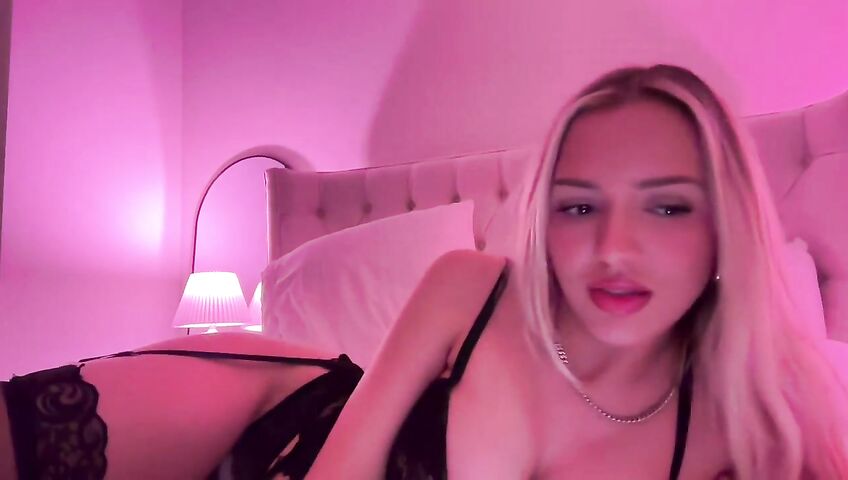 Abby Rao Teases And Strips On Her Live Stream - Seduction, Blonde, Streamer, Cleavage, Tattoos, Teasing, Stripping, Lingerie, Ass, Thigh Highs, Nude, Live Stream