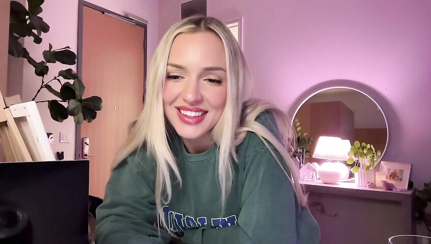 Abby Rao Teases And Strips On Her Live Stream - Seduction, Blonde, Streamer, Cleavage, Tattoos, Teasing, Stripping, Lingerie, Ass, Thigh Highs, Nude, Live Stream