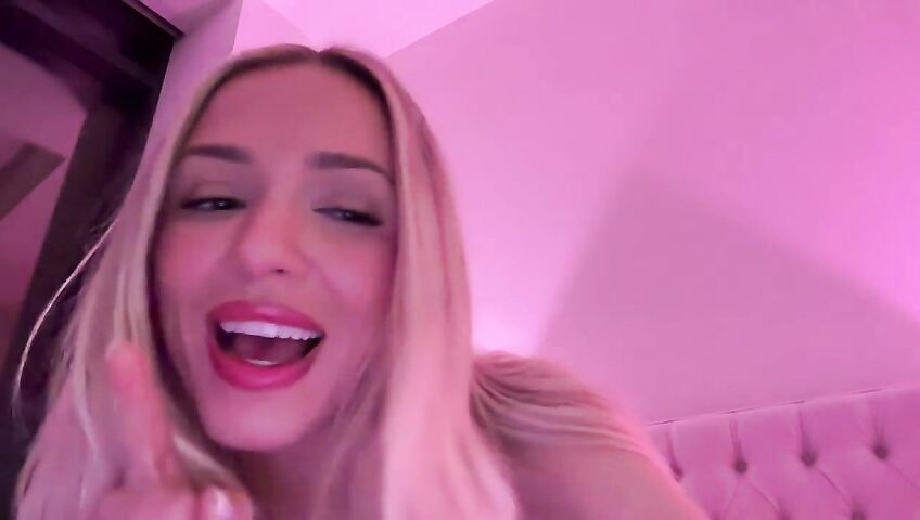 Abby Rao Teases And Strips On Her Live Stream - Seduction, Blonde, Streamer, Cleavage, Tattoos, Teasing, Stripping, Lingerie, Ass, Thigh Highs, Nude, Live Stream