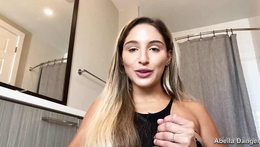Abella Danger Squirts In The Bathroom - Masturbation, PAWG, Squirting, OnlyFans Model, OnlyFans, Pussy, Perfect Pussy, Tiny Pussy