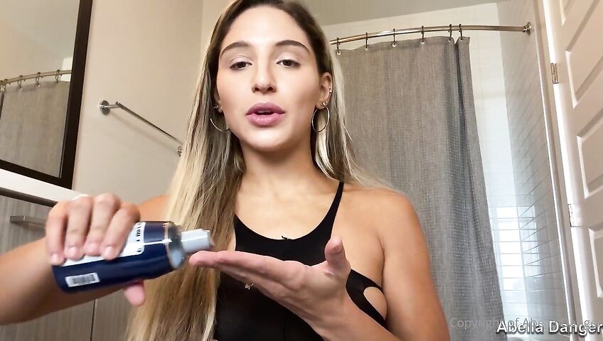Abella Danger Squirts In The Bathroom - Masturbation, PAWG, Squirting, OnlyFans Model, OnlyFans, Pussy, Perfect Pussy, Tiny Pussy
