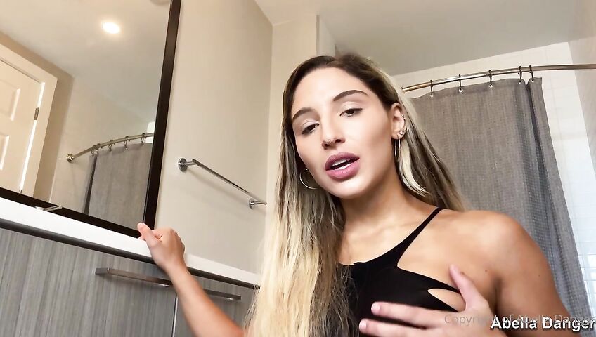 Abella Danger Squirts In The Bathroom - Masturbation, PAWG, Squirting, OnlyFans Model, OnlyFans, Pussy, Perfect Pussy, Tiny Pussy