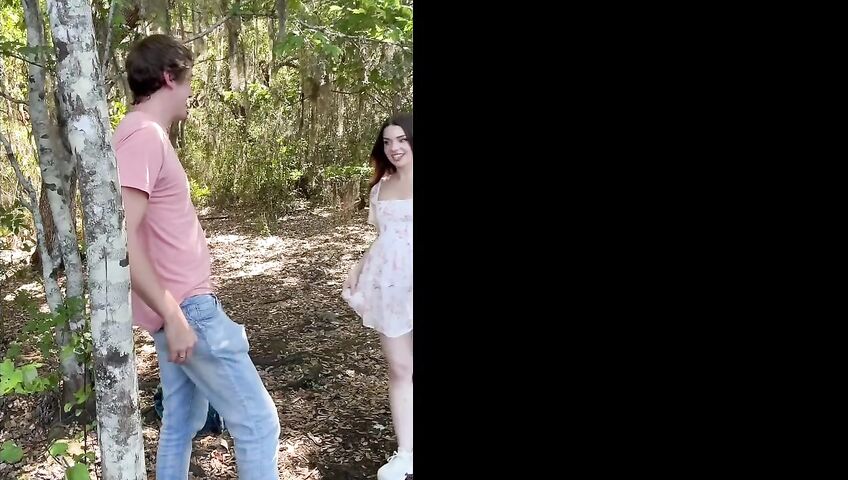 Bratty Maddie Gets Pounded In The Woods - Blowjob, Outdoor, Sex, Outdoor Quickie, Sex In Woods, Woods, Forest, Standing Doggystyle, Standing Sex, Doggy Style, POV, POV Blowjob, BWC, Big Ass, Nature, Natural Body, Natural Tits