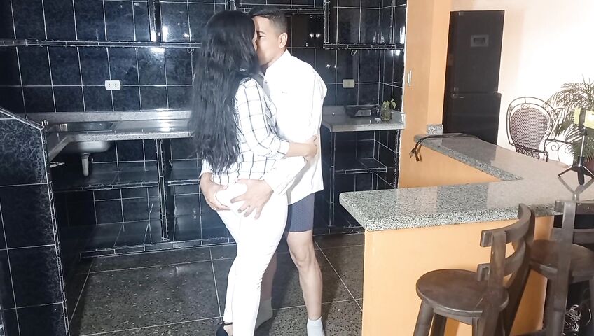 Cherry Bomb’s Romantic Kiss Turns Into Doggy Style Fucking - PAWG, Sex, Blowjob, Amateur, Latina, Hotwife, Kissing, Kitchen, Eye Contact, Clothed Sex, Tits Out, Standing Doggystyle, Standing Sex