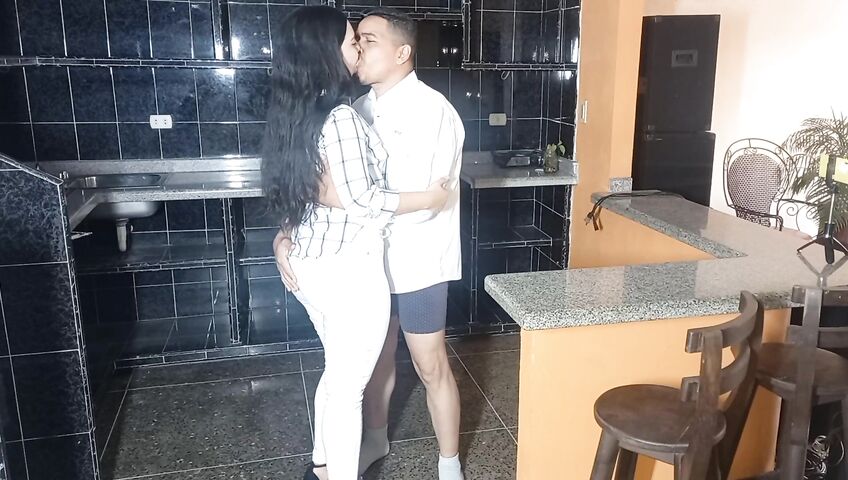 Cherry Bomb’s Romantic Kiss Turns Into Doggy Style Fucking - PAWG, Sex, Blowjob, Amateur, Latina, Hotwife, Kissing, Kitchen, Eye Contact, Clothed Sex, Tits Out, Standing Doggystyle, Standing Sex
