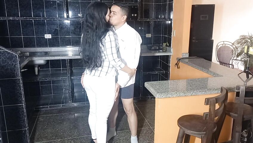 Cherry Bomb’s Romantic Kiss Turns Into Doggy Style Fucking - PAWG, Sex, Blowjob, Amateur, Latina, Hotwife, Kissing, Kitchen, Eye Contact, Clothed Sex, Tits Out, Standing Doggystyle, Standing Sex