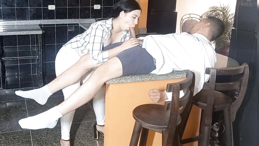 Cherry Bomb’s Romantic Kiss Turns Into Doggy Style Fucking - PAWG, Sex, Blowjob, Amateur, Latina, Hotwife, Kissing, Kitchen, Eye Contact, Clothed Sex, Tits Out, Standing Doggystyle, Standing Sex