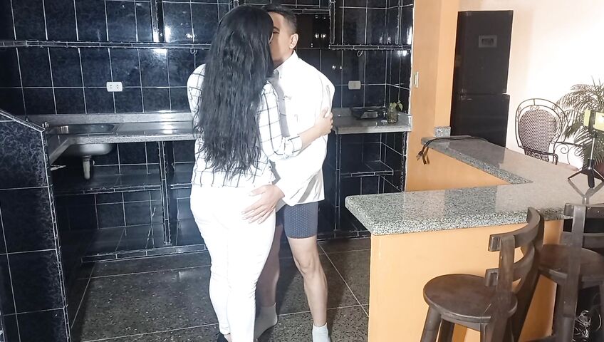 Cherry Bomb’s Romantic Kiss Turns Into Doggy Style Fucking - PAWG, Sex, Blowjob, Amateur, Latina, Hotwife, Kissing, Kitchen, Eye Contact, Clothed Sex, Tits Out, Standing Doggystyle, Standing Sex