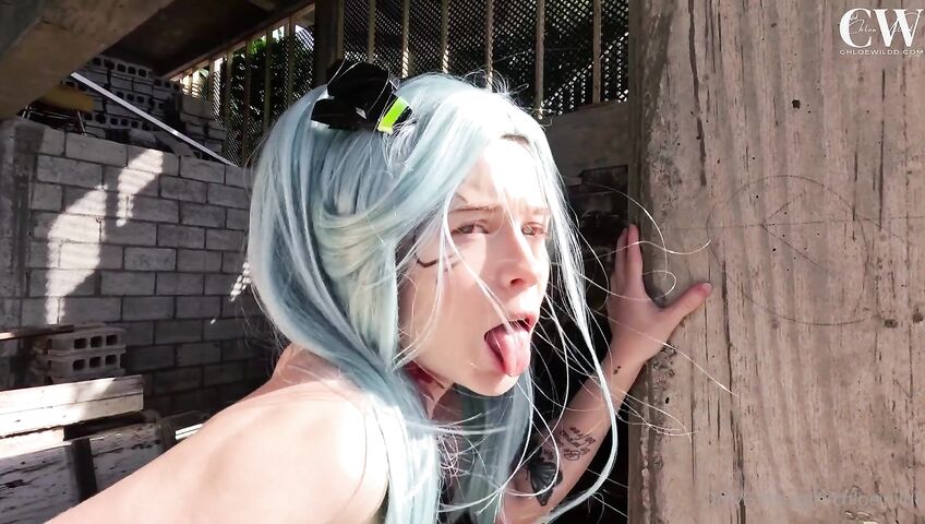 Chloe Wildd Gets Her Asshole Drilled As Rebecca - Anal, Blowjob, Sex, Outdoor, Blue Hair, Roleplay, Cosplay, Costume, Cyberpunk, Outdoor Anal, Big Boobs, Perky Tits, Cute, Young, Balls Sucking, Standing Doggystyle, Standing Sex, Doggy Style