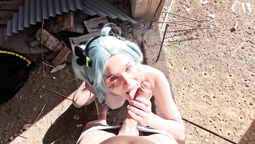 Chloe Wildd Gets Her Asshole Drilled As Rebecca - Anal, Blowjob, Sex, Outdoor, Blue Hair, Roleplay, Cosplay, Costume, Cyberpunk, Outdoor Anal, Big Boobs, Perky Tits, Cute, Young, Balls Sucking, Standing Doggystyle, Standing Sex, Doggy Style
