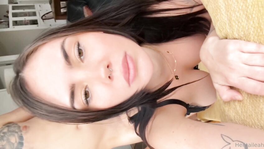 Hentaileah Receives A Facial After Getting Fucked - Blowjob, Sex, POV, POV Blowjob, Cum In Mouth, Doggy Style, Missionary, Reverse Cowgirl, Nose Piercing, Big Tits, Big Ass, Lingerie, Pierced Body