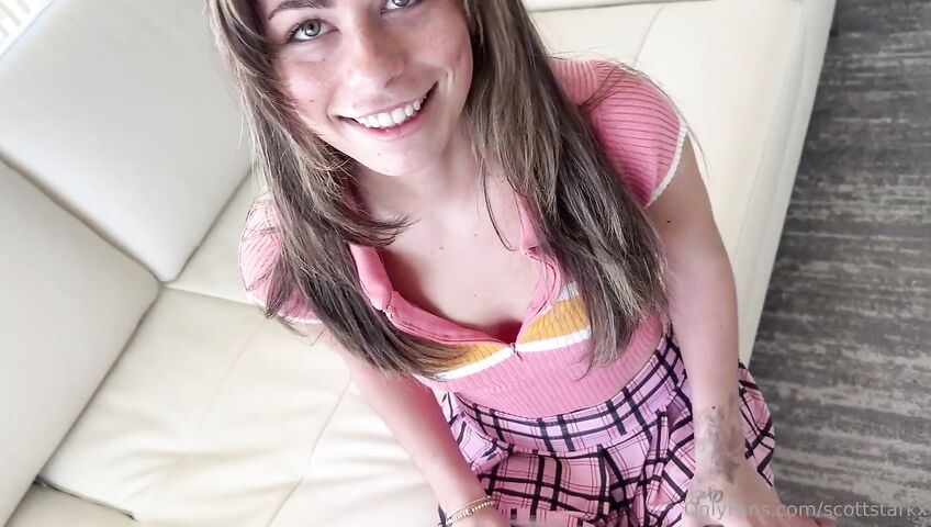 Horny Renee Rose Gets Fucked By Her Stepbrother - Sex, Blowjob, Amateur, Small Tits, Tattoos, White Pussy, Hairy Pussy, Skirt, Stepbrother, Stepsister, Big Ass, Big Pussy, Teen, POV, Fingering, Sloppy Blowjob, Deepthroat, Missionary, Cumsho