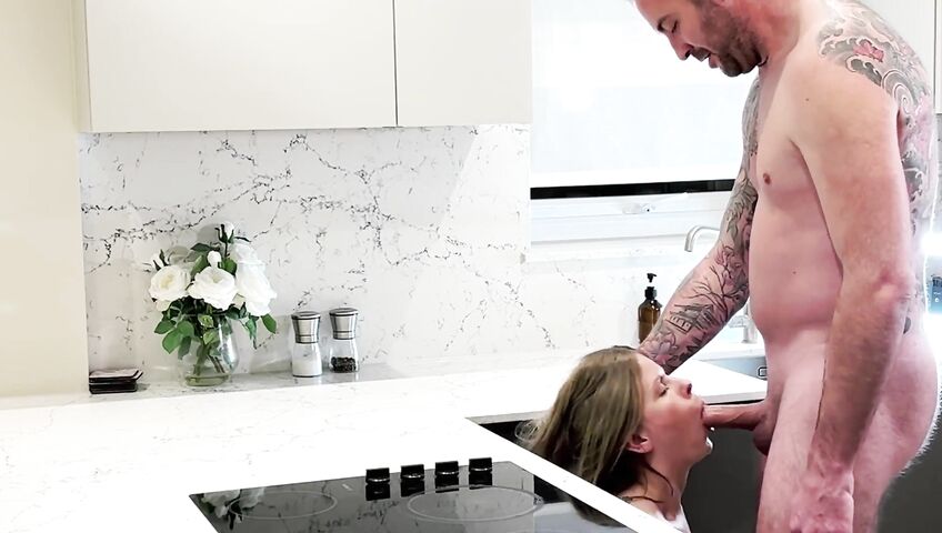 JoinerSamantha Gets Wrecked On A Marble Counter - Blowjob, Sex, BWC, Kitchen, Countertop, Standing Doggystyle, Standing Sex, Missionary, Facial, European