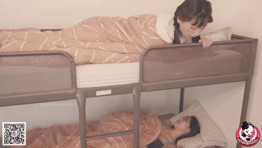 June Liu & Bunnybrownie's Lesbian Bunk Bed Sex - Lesbian, Asian, Petite Asian, Asian Teen, Asian Lesbian, Fingering, Lesbian Fingering, Licking, Pussy Licking, Asian Pussy, Kissing, Dildo, Asian Dildo, Toys, Sex Toy