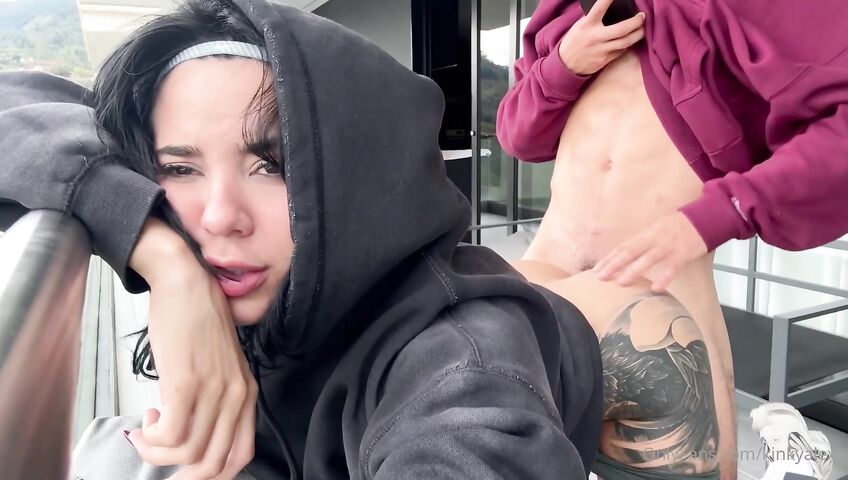 Kinky Alexa Gets Wrecked On A Balcony - Blowjob, Sex, Outdoor, Balcony, Tattoos, Big Ass, Big Tits, Colombian, Standing Sex, Missionary, Cowgirl