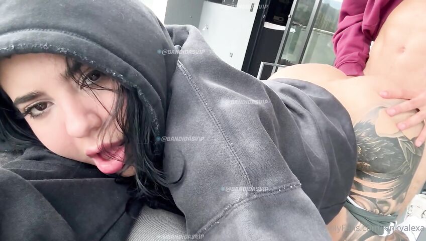 Kinky Alexa Gets Wrecked On A Balcony - Blowjob, Sex, Outdoor, Balcony, Tattoos, Big Ass, Big Tits, Colombian, Standing Sex, Missionary, Cowgirl