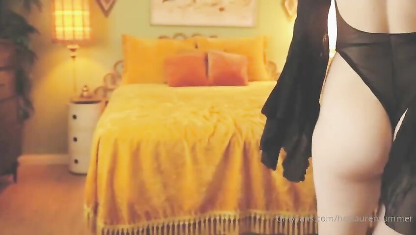 Lauren Summer's Seductive Topless Tease - Seduction, Model, Brunette, American, Topless, Eye Contact, Slow Motion, Natural Body, Big Boobs, Bedroom, Big Ass, Tits Out, On The Phone, OnlyFans, OnlyFans Model