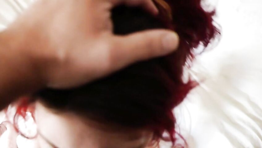 MarbMenthol Offers A BJ With Hands Behind Her - Blowjob, POV, Redhead, Tattoos, Obedient, Bare Tits